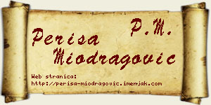 Periša Miodragović vizit kartica